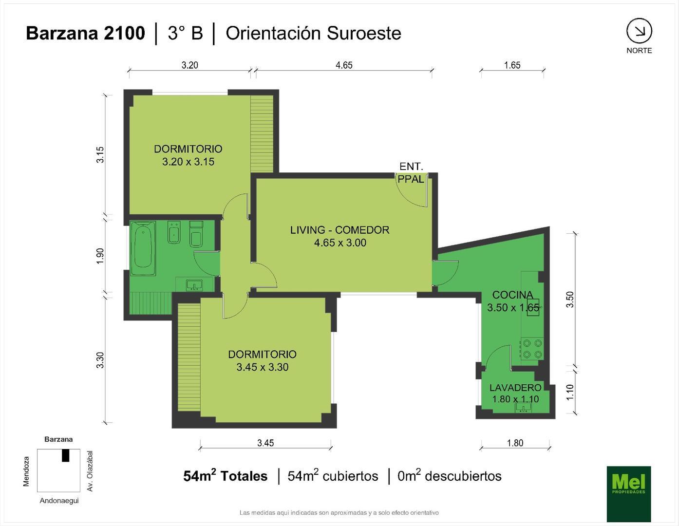 Barzana 2100, Piso 3