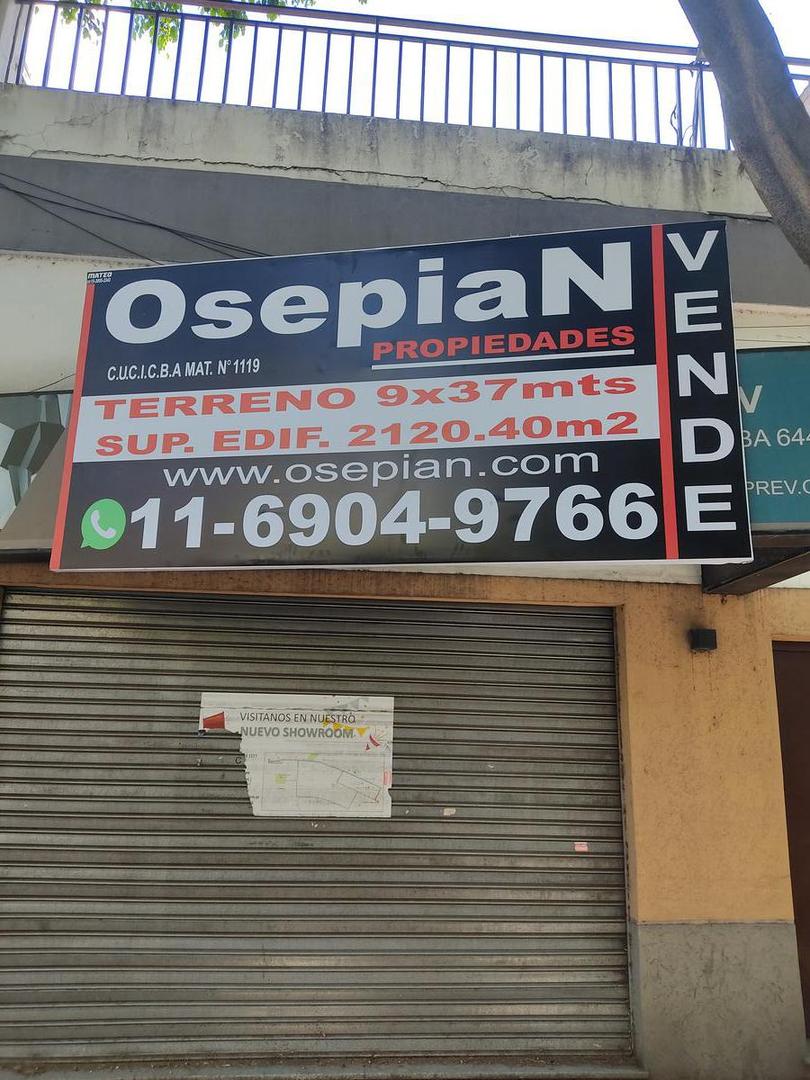Terreno en Venta 9  mts Frente