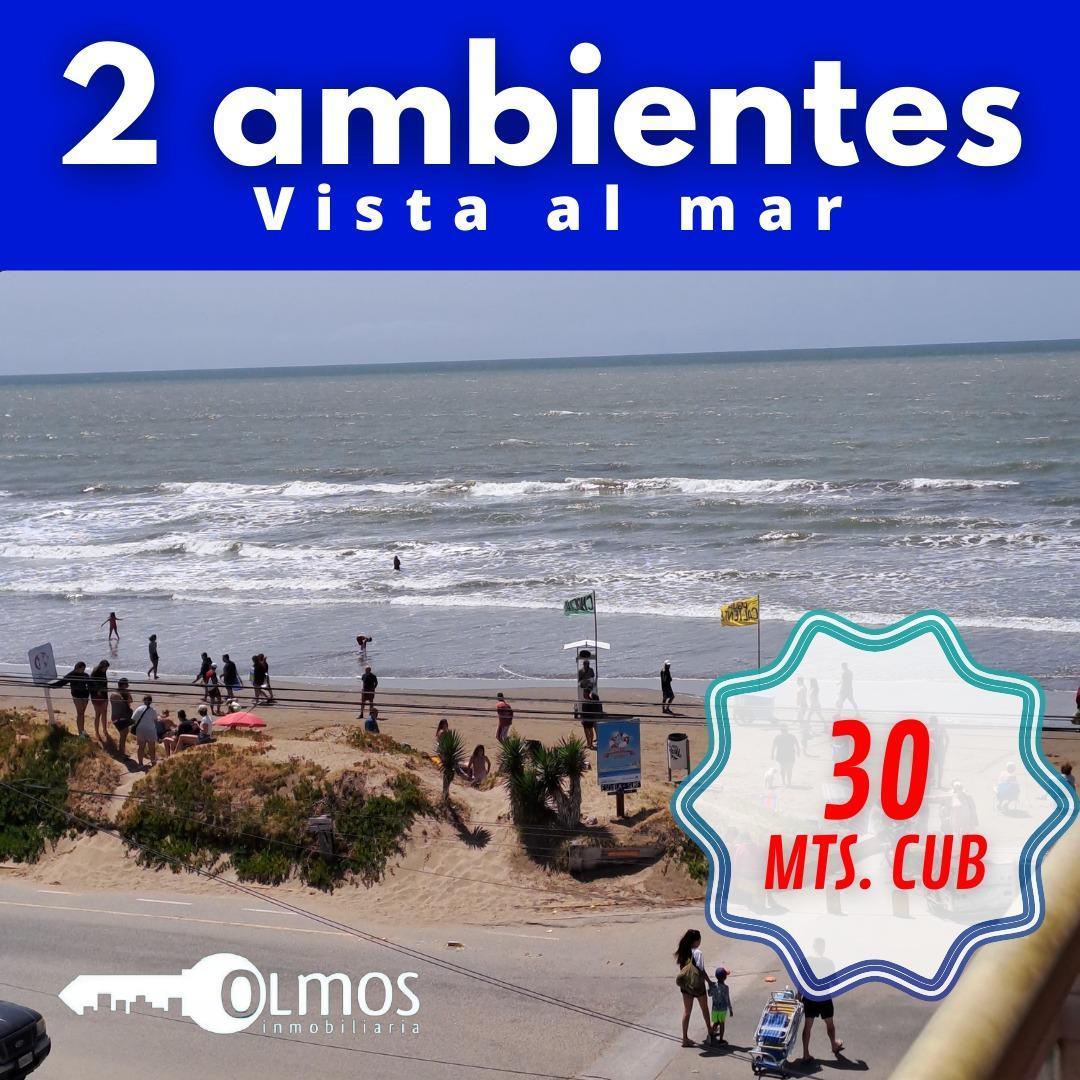 Departamento 2 ambientes, balcón y vista al mar