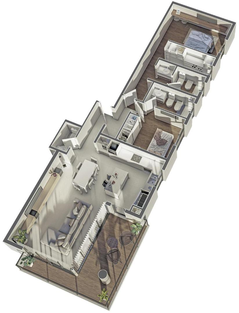Departamento en Venta con 1 cocheras