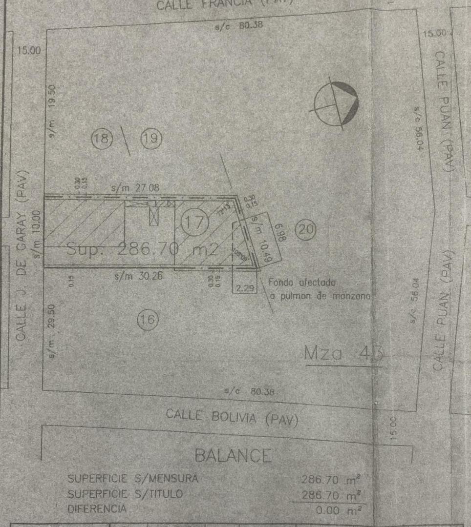 Terreno en Venta de 382,0 m2