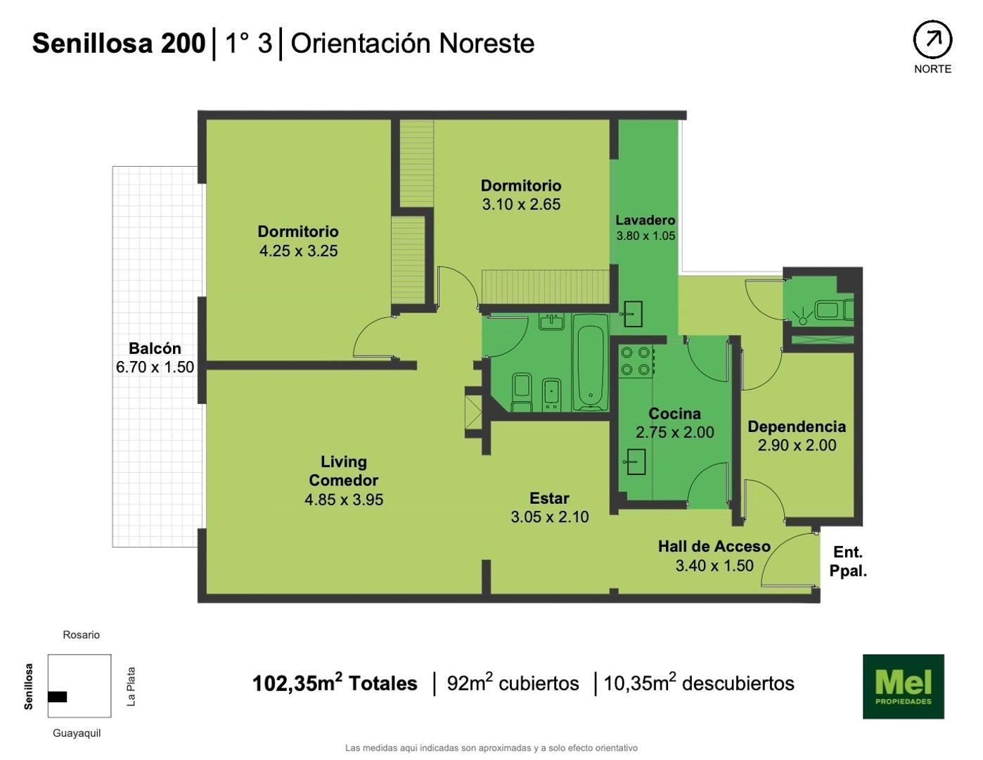 Senillosa 200, Piso 1
