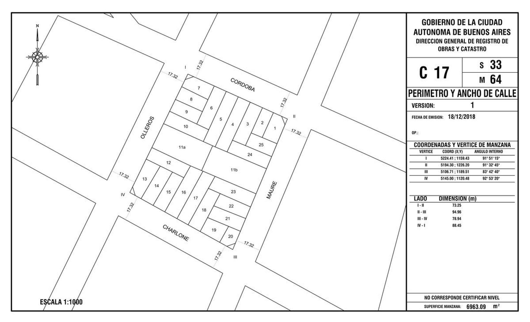 Terreno en Venta 37  mts Fondo