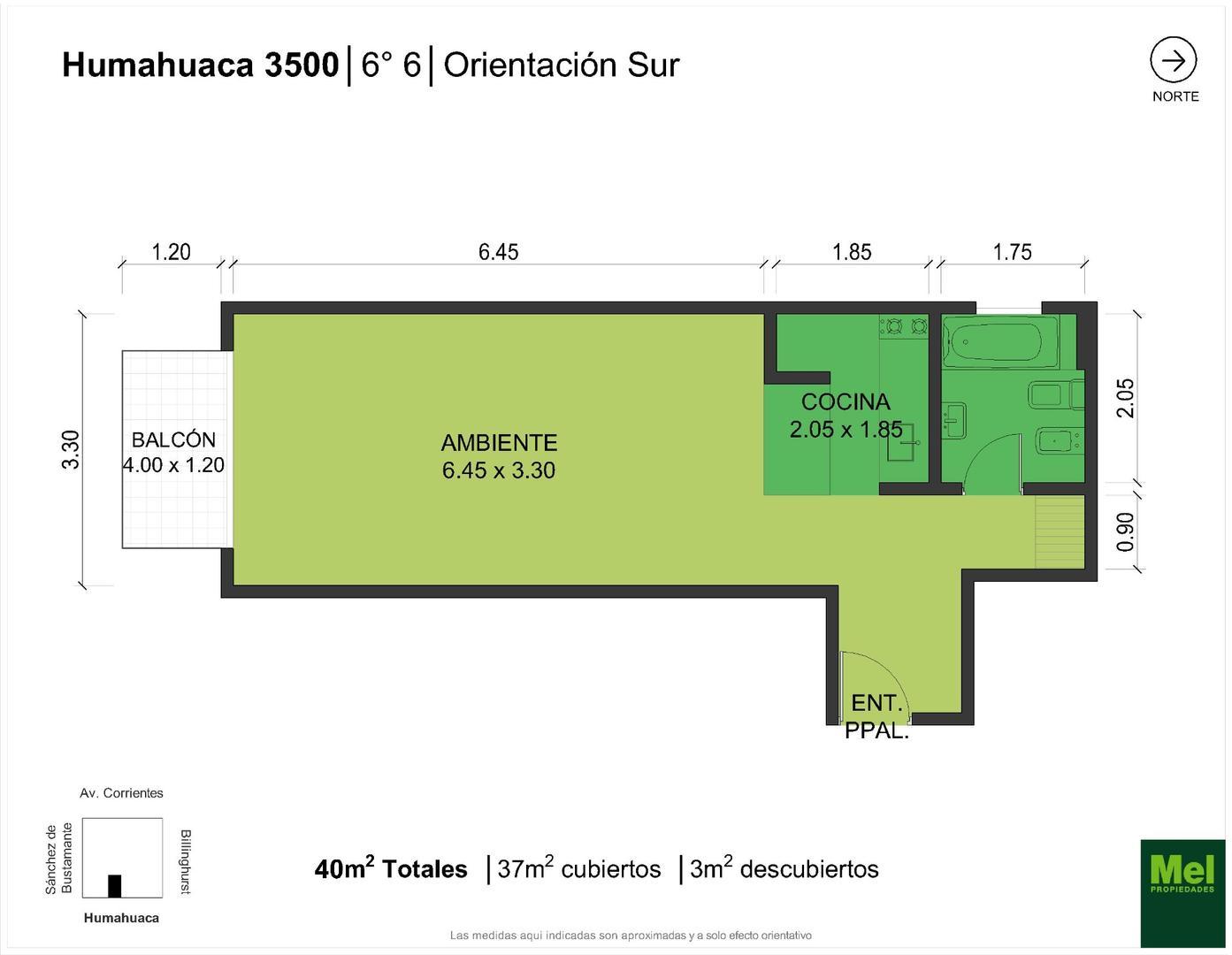 Humahuaca 3500, Piso 6