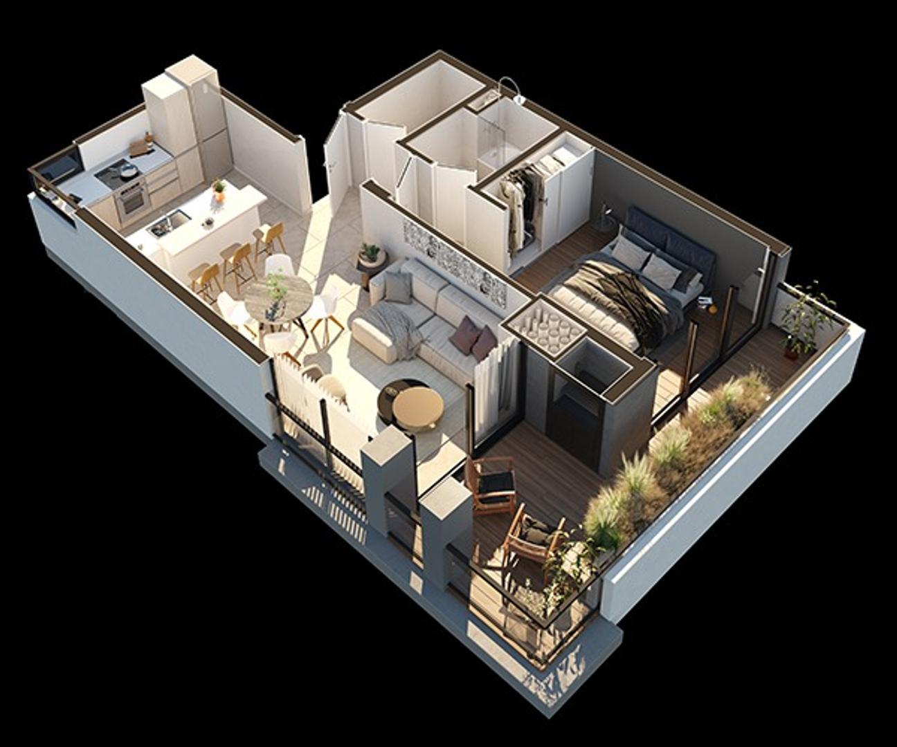 Departamento en Venta de 1 dormitorio