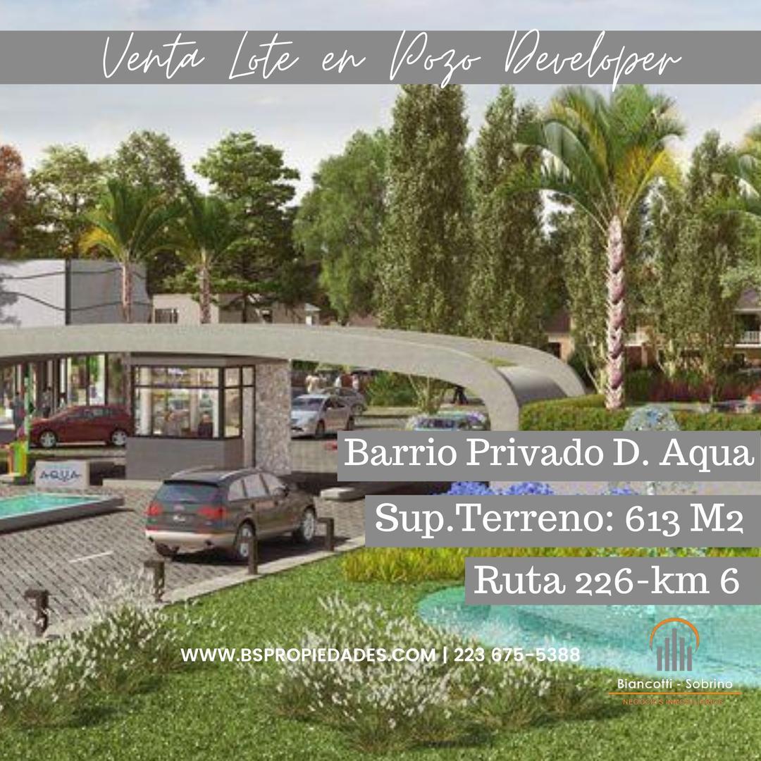 VENTA LOTE DEVELOPER AQUA