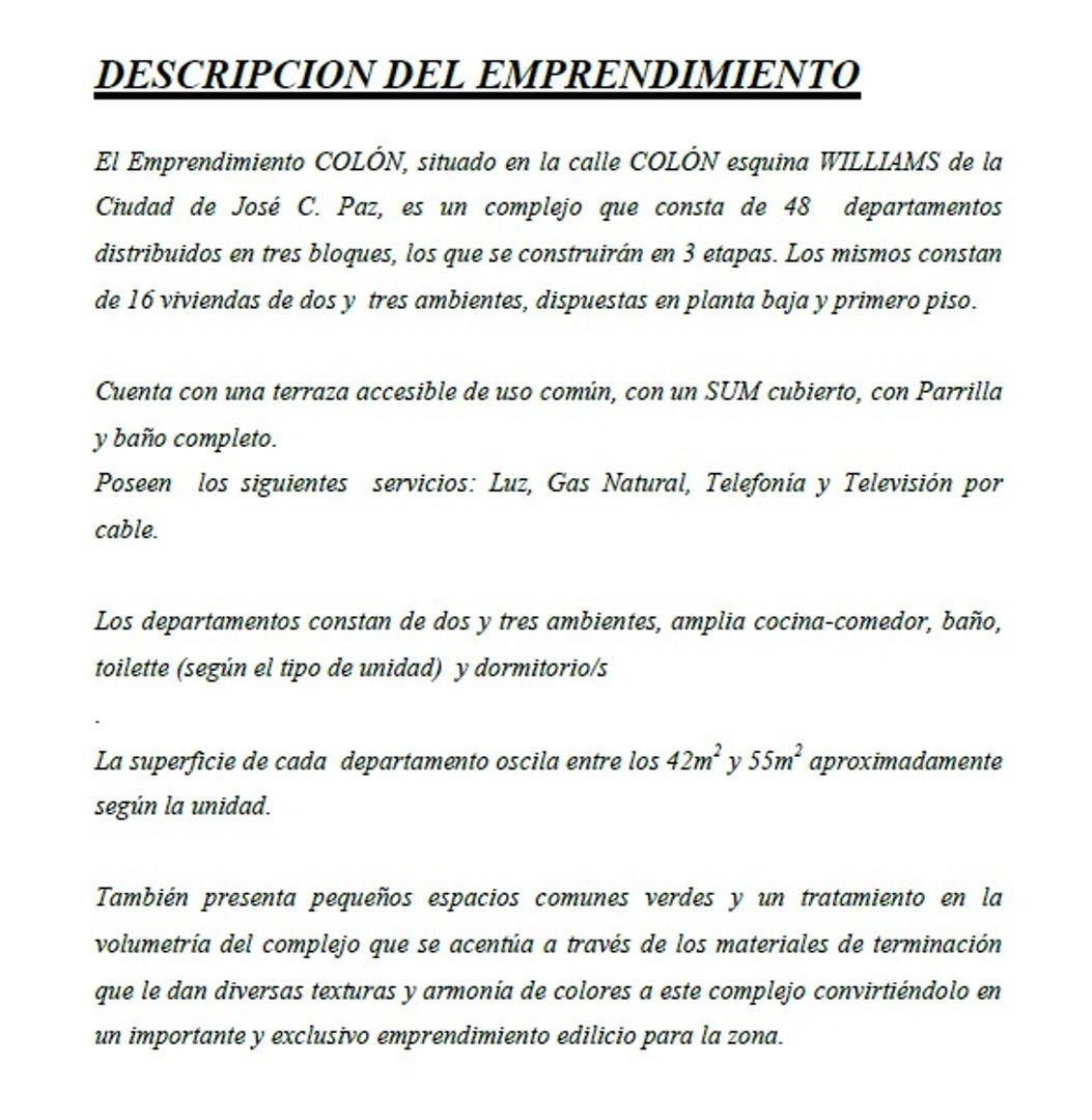 POZO ! DEPARTAMENTOS 2 AMBIENTES PLANTA BAJA SIN COCHERA