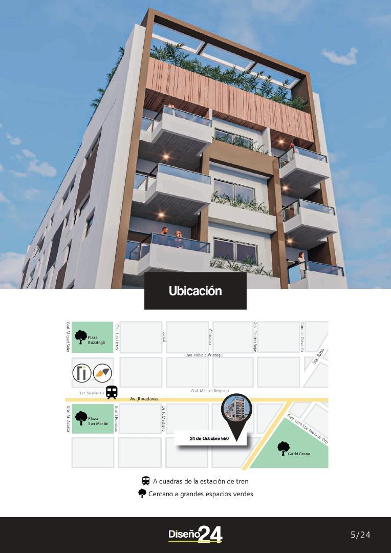 Departamento en Venta de 1 dormitorio