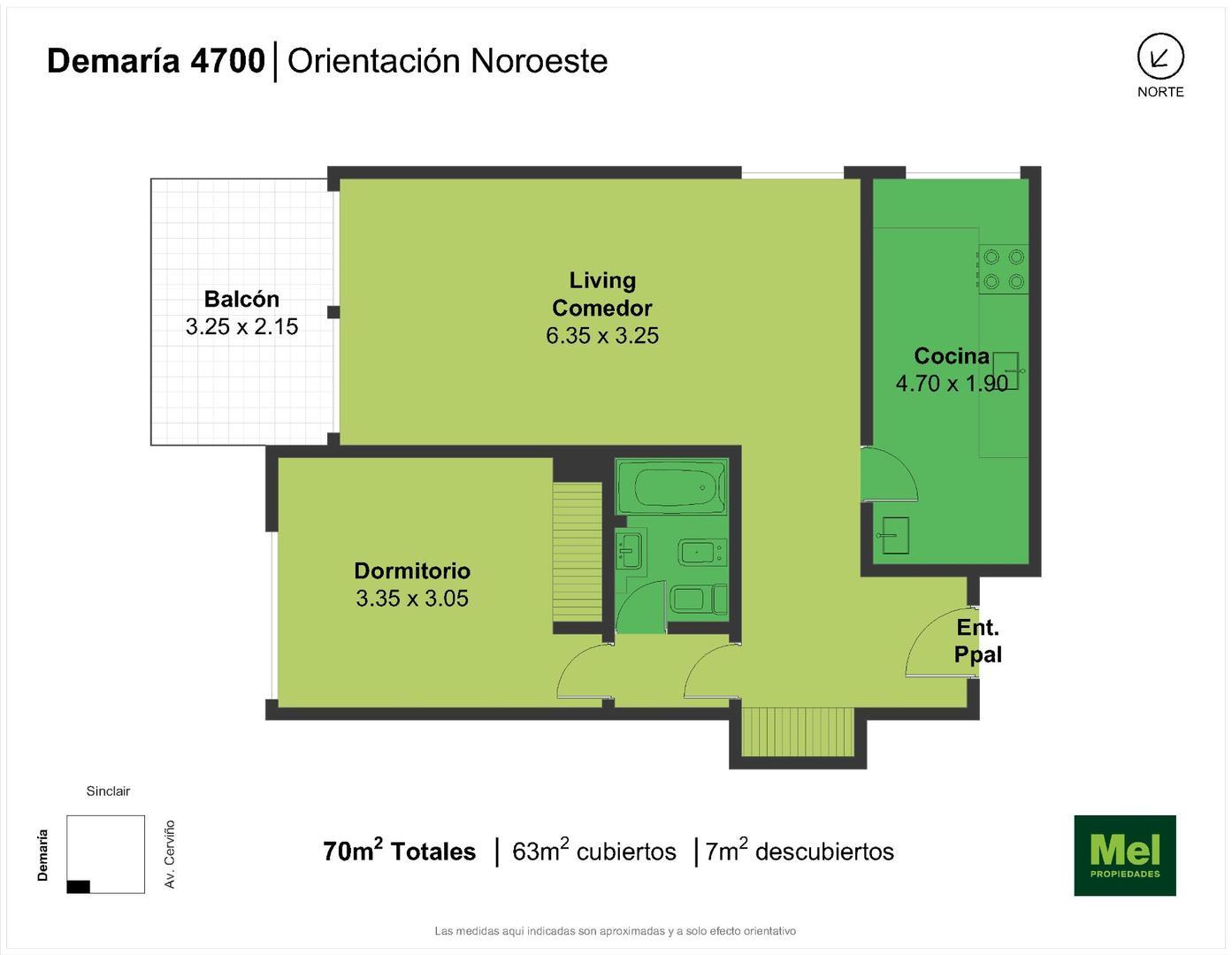 Demaria 4700, Piso 8