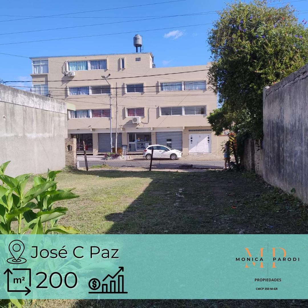 Lote en venta en zona comercial de José C. Paz