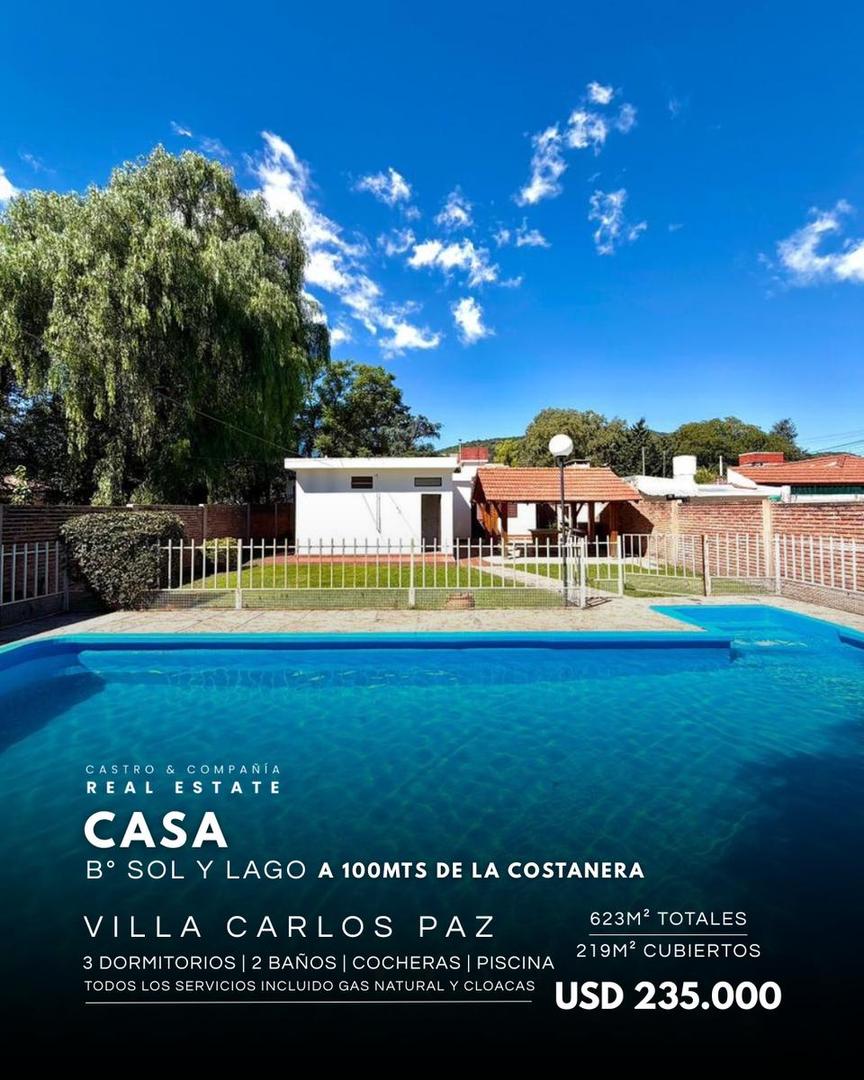 Exclusiva Casa En Venta 3 Dormitorios Con Pileta en Barrio Sol Y Lago - Villa Carlos Paz
