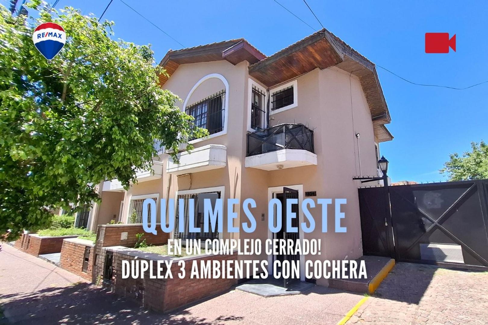 VENTA DUPLEX 3 AMB COMPLEJO CERRADO APTO CREDITO