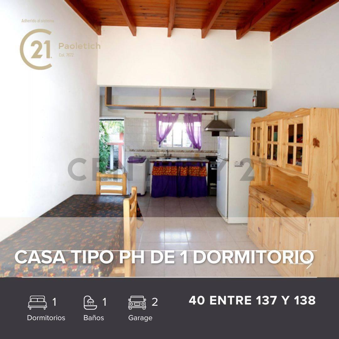 Venta de Casa tipo PH La Plata  2 AMBIENTES