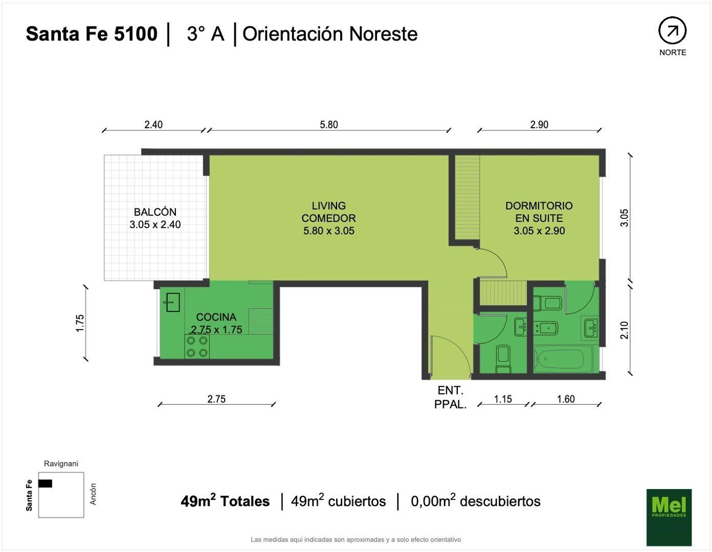 Santa Fe 5100, Piso 3