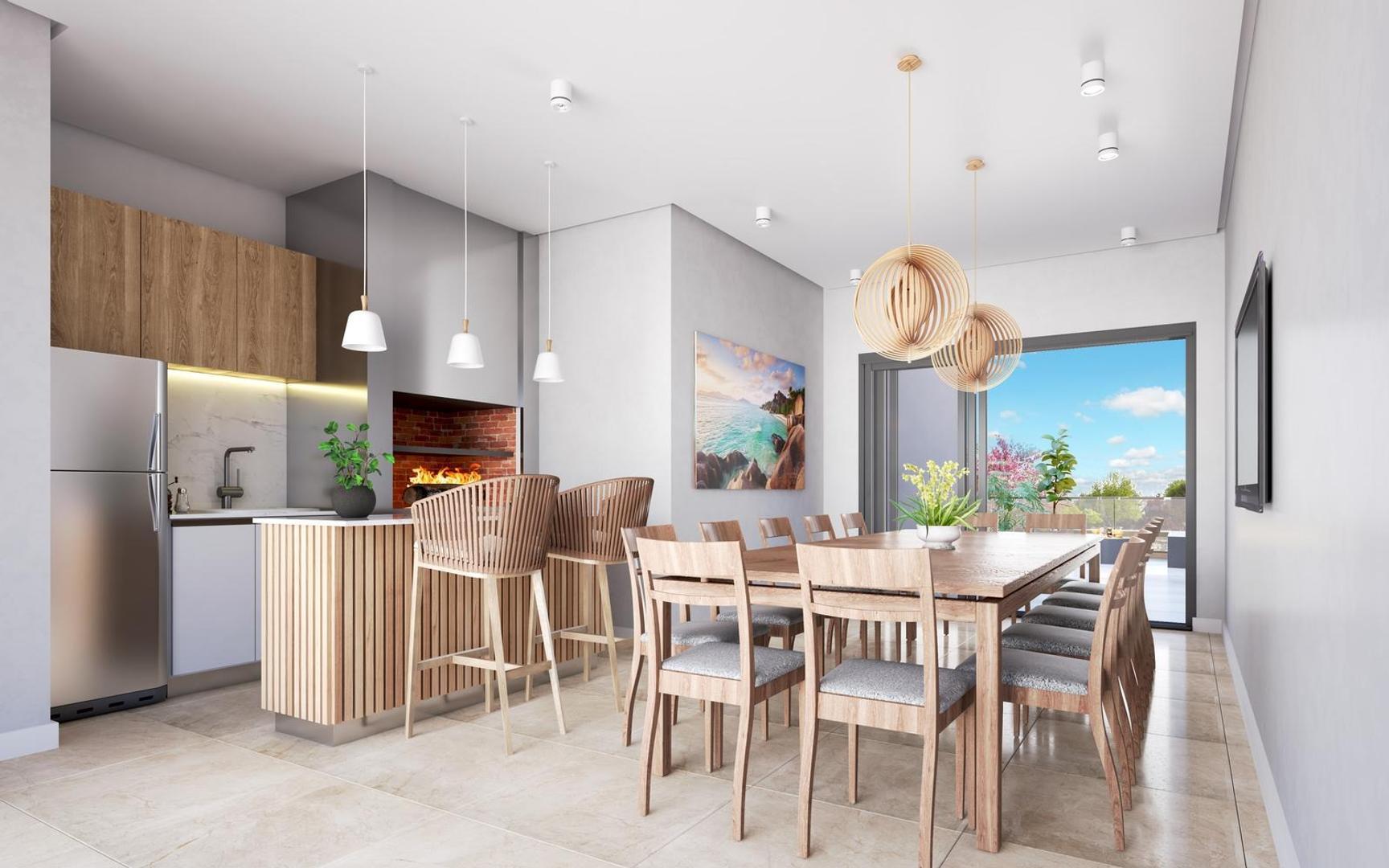 Departamento 2 ambientes con 2 baños