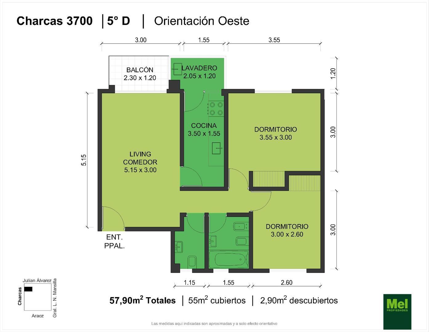 Charcas 3700, Piso 5