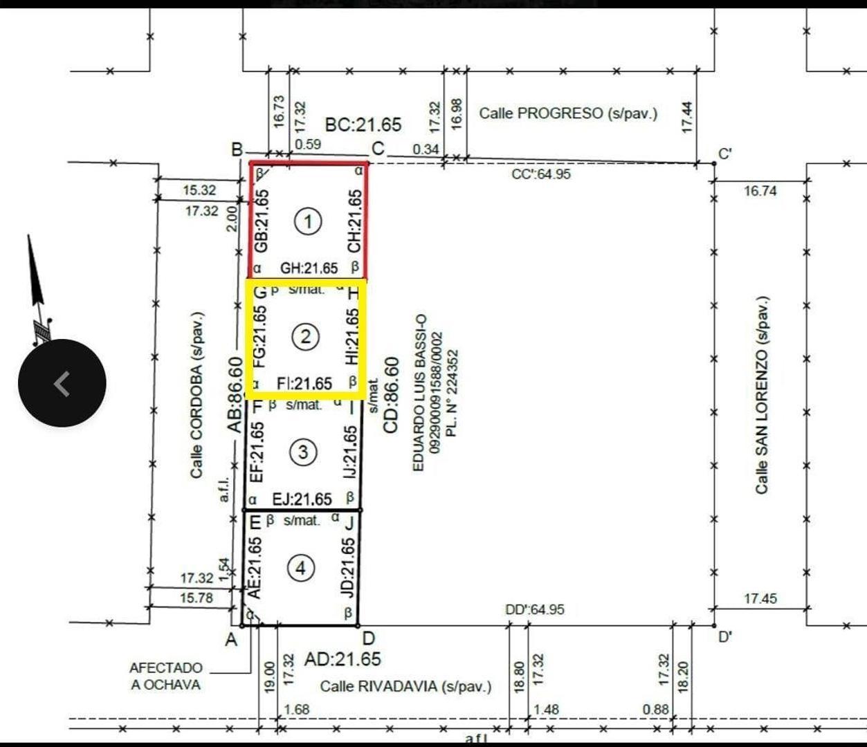 Terreno en Venta en San Agustin, USD 23.000