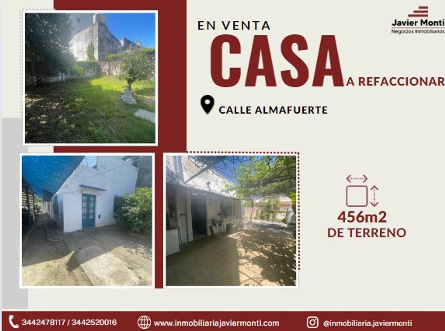 CASA A RECICLAR O REMODELAR, EN EXCELENTE UBICACION 
