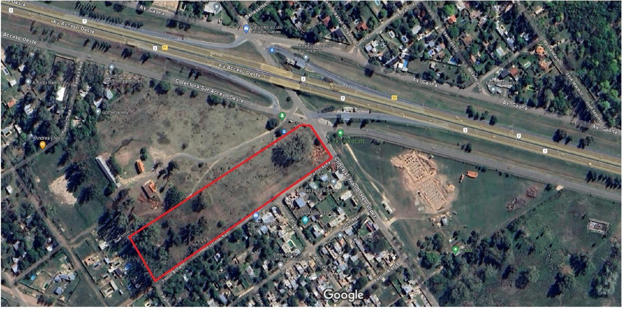 hectareas sobre acceso oeste