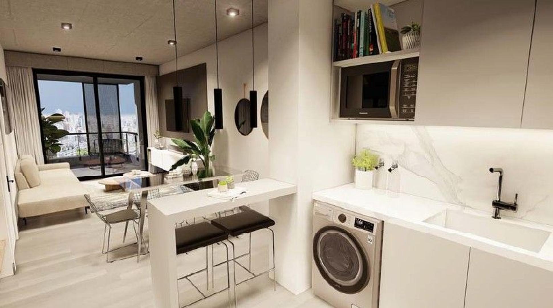 Departamento Monoambiente con 2 baños