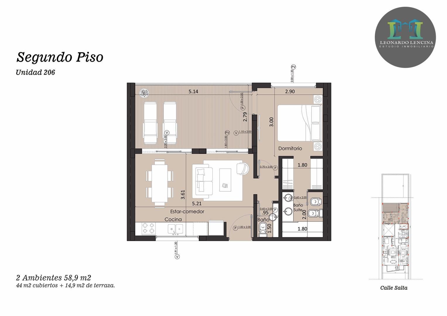 Departamento en Venta en San Jose, USD 89.000