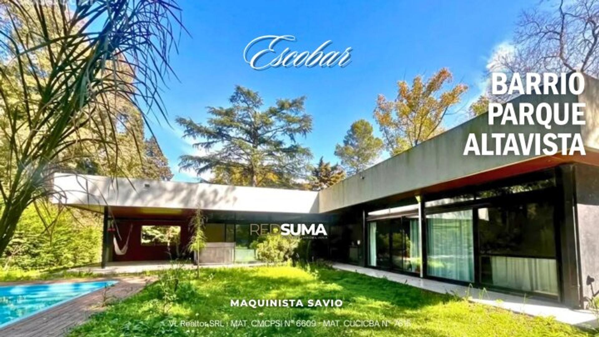 CASA EN VENTA 5 AMB – BARRIO ABIERTO PARQUE ALTA VISTA (SIN EXPENSAS), MAQUINISTA SAVIO, ESCOBA...