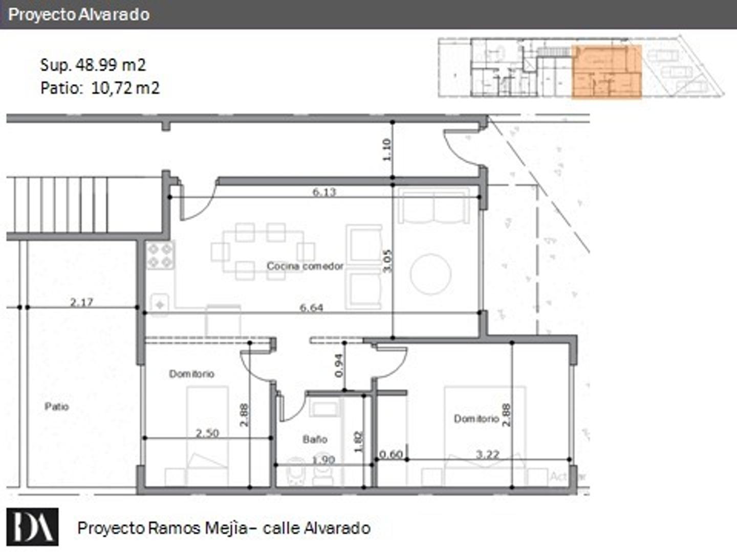 Departamento en Venta de 1 dormitorio