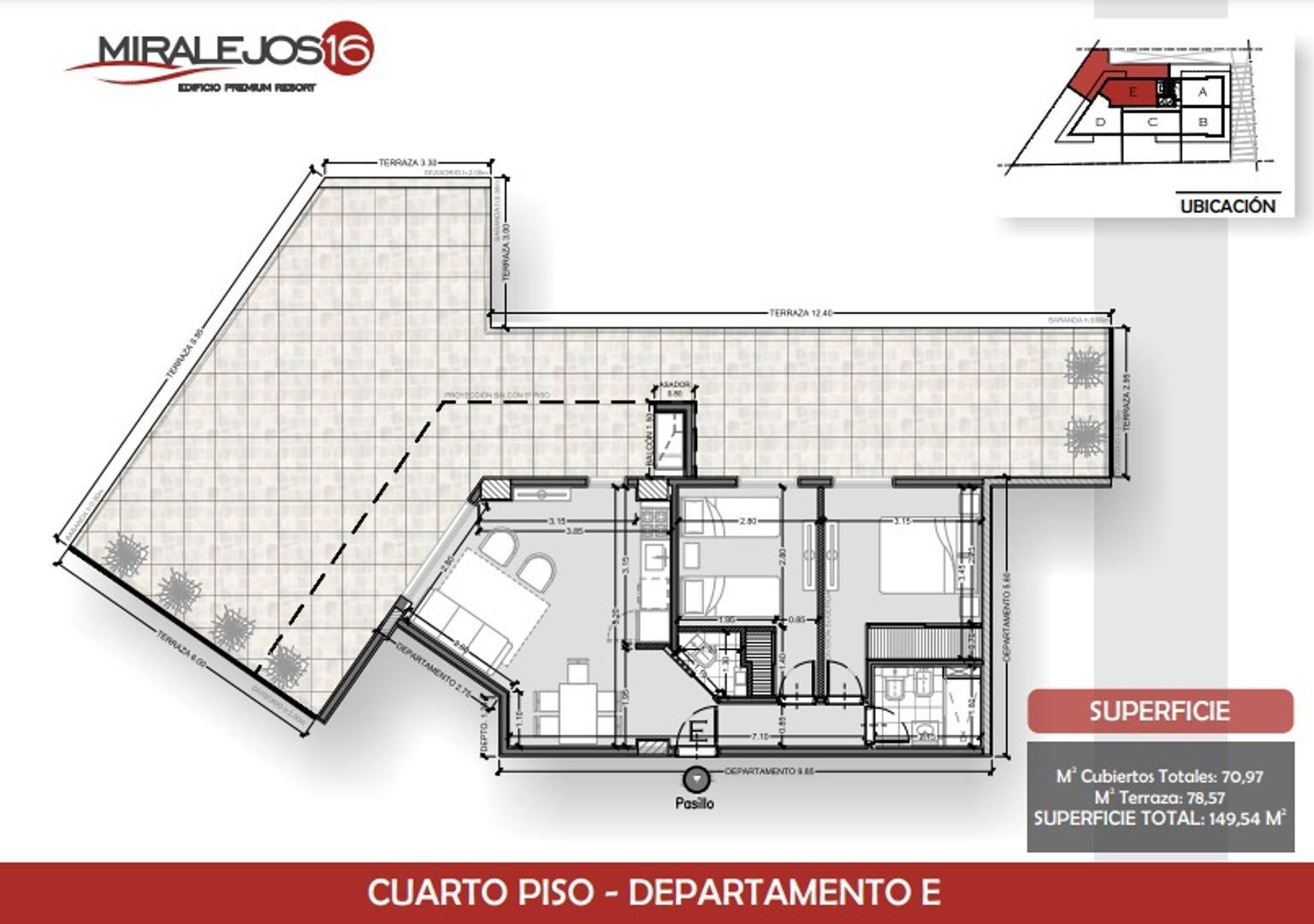DEPARTAMENTO 2 dorm  con balcón-  Villa Carlos Paz