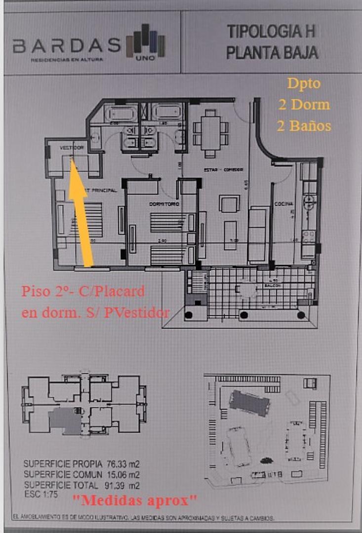 Departamento en Venta de 3 ambientes