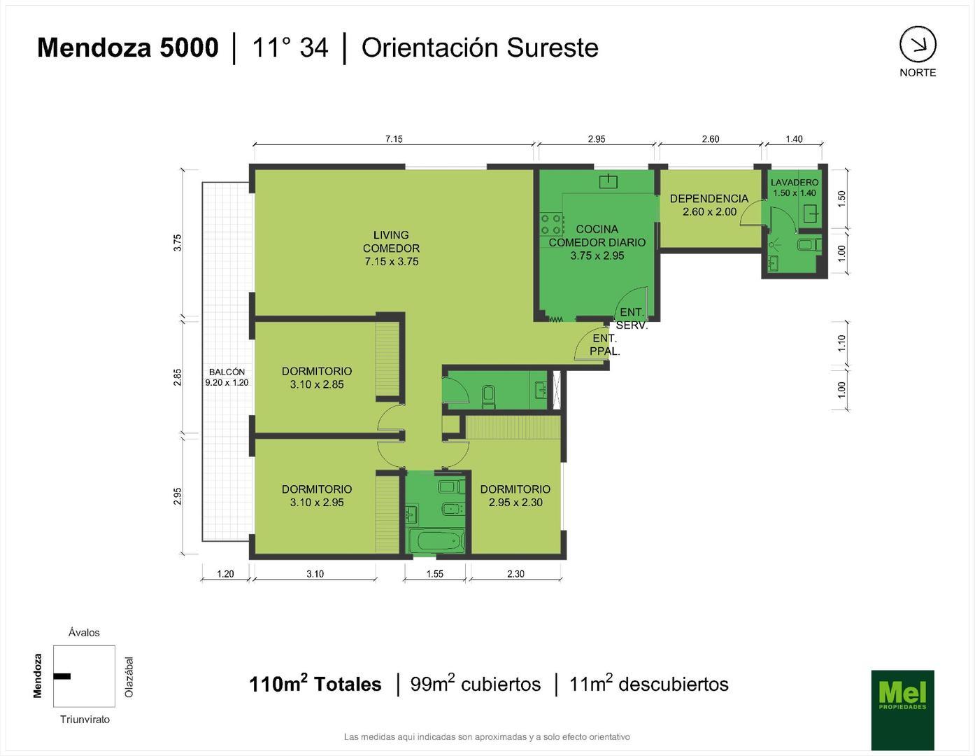 Mendoza 5000, Piso 11