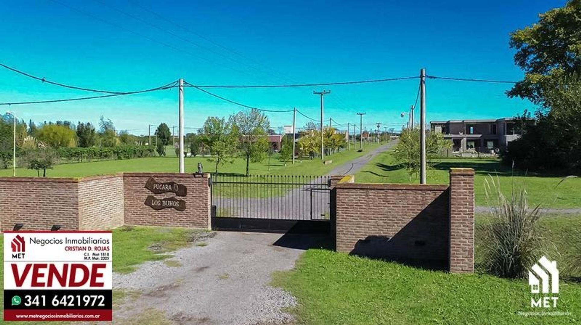 Lotes en barrio privado Pucara Los Buhos