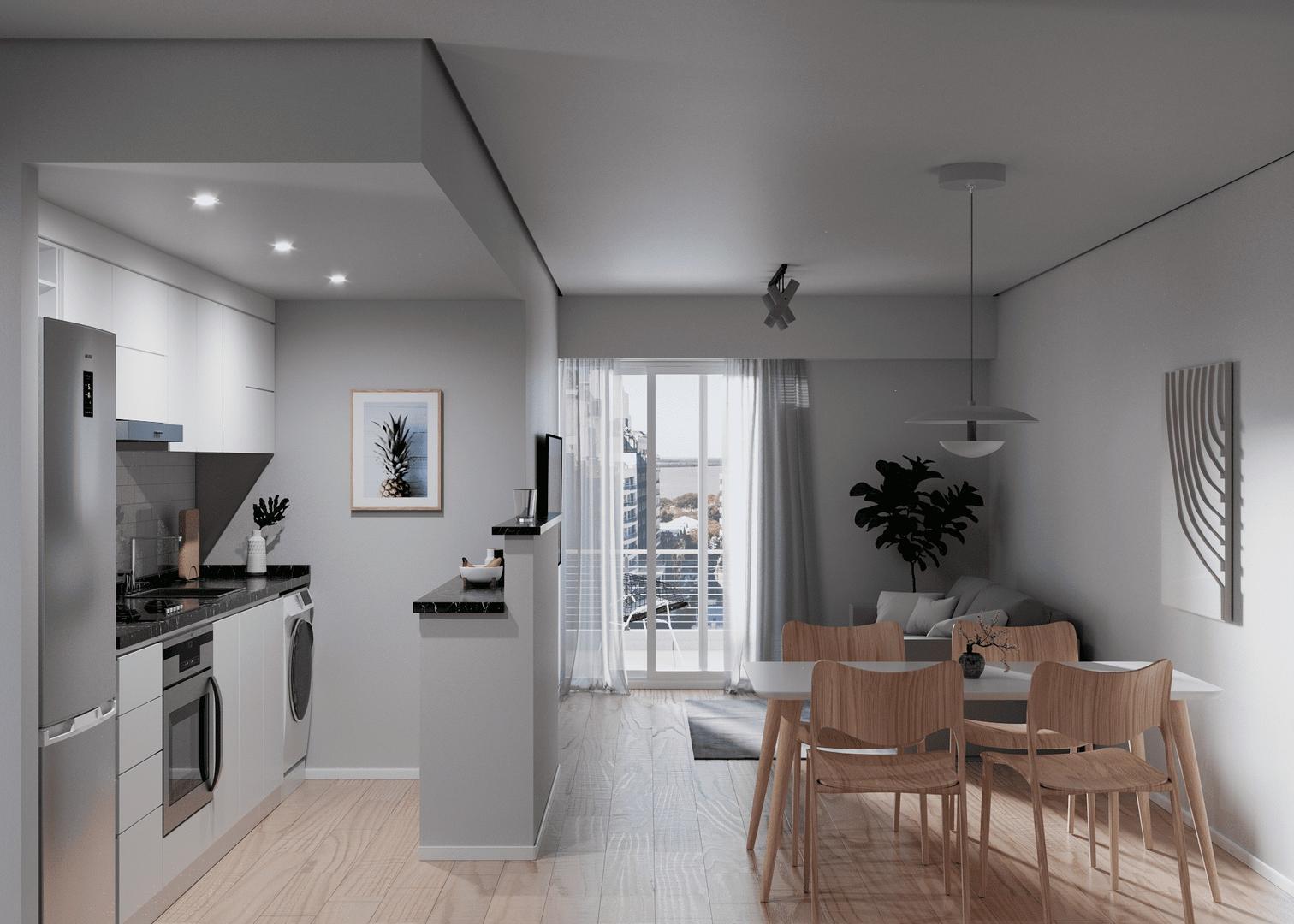 Departamento 1 dorm - Alvear y Santa Fe - De pozo - Cuotas