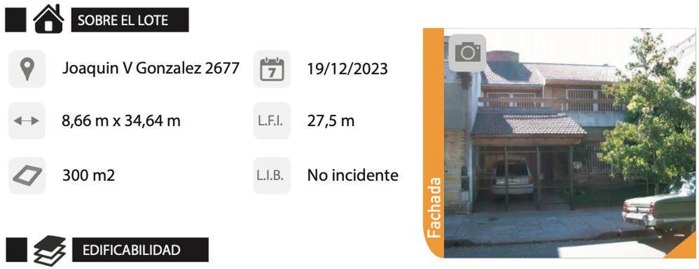 Joaquin V Gonzalez Al 2600