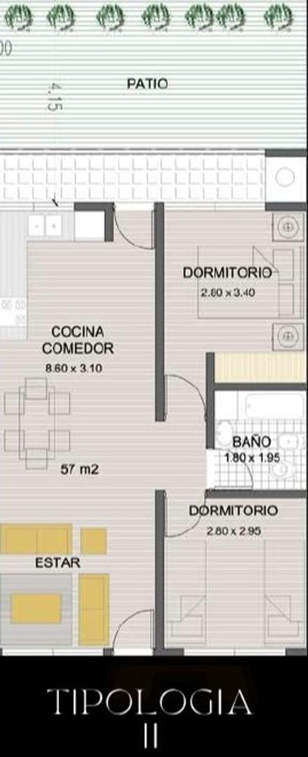 Departamento en Venta de 2 ambientes