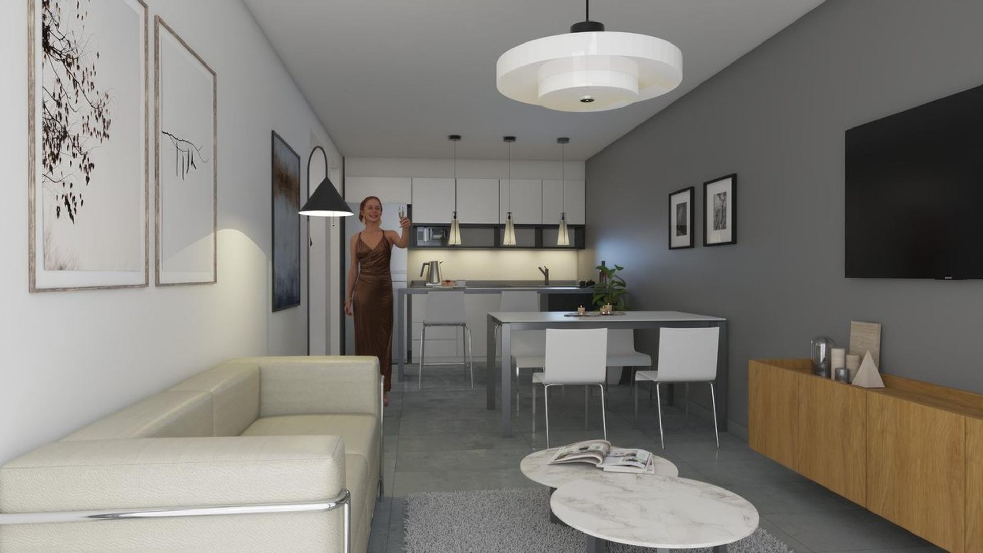 Departamento 2 ambientes con 1 baño