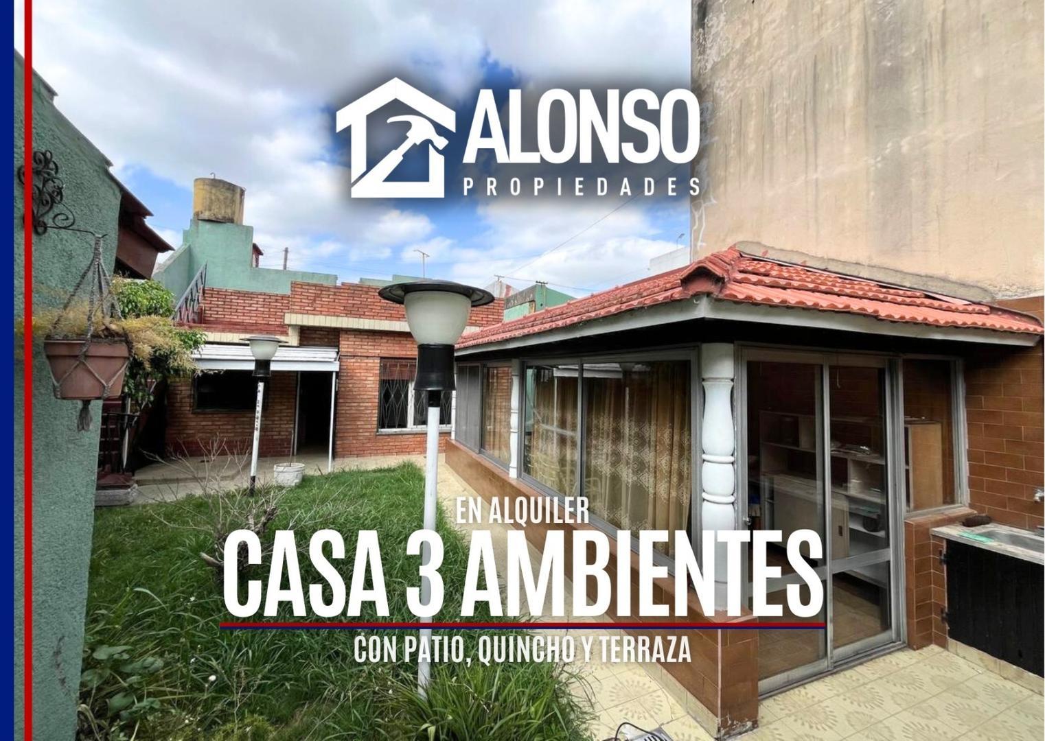 CASA 3 AMBIENTES CON PATIO EN ALQUILER EN LANÚS