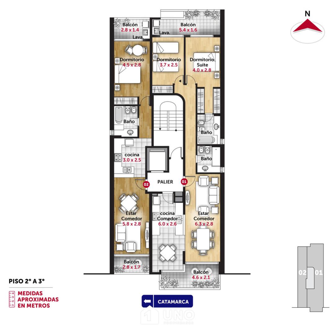 Departamento en Venta de 4 ambientes