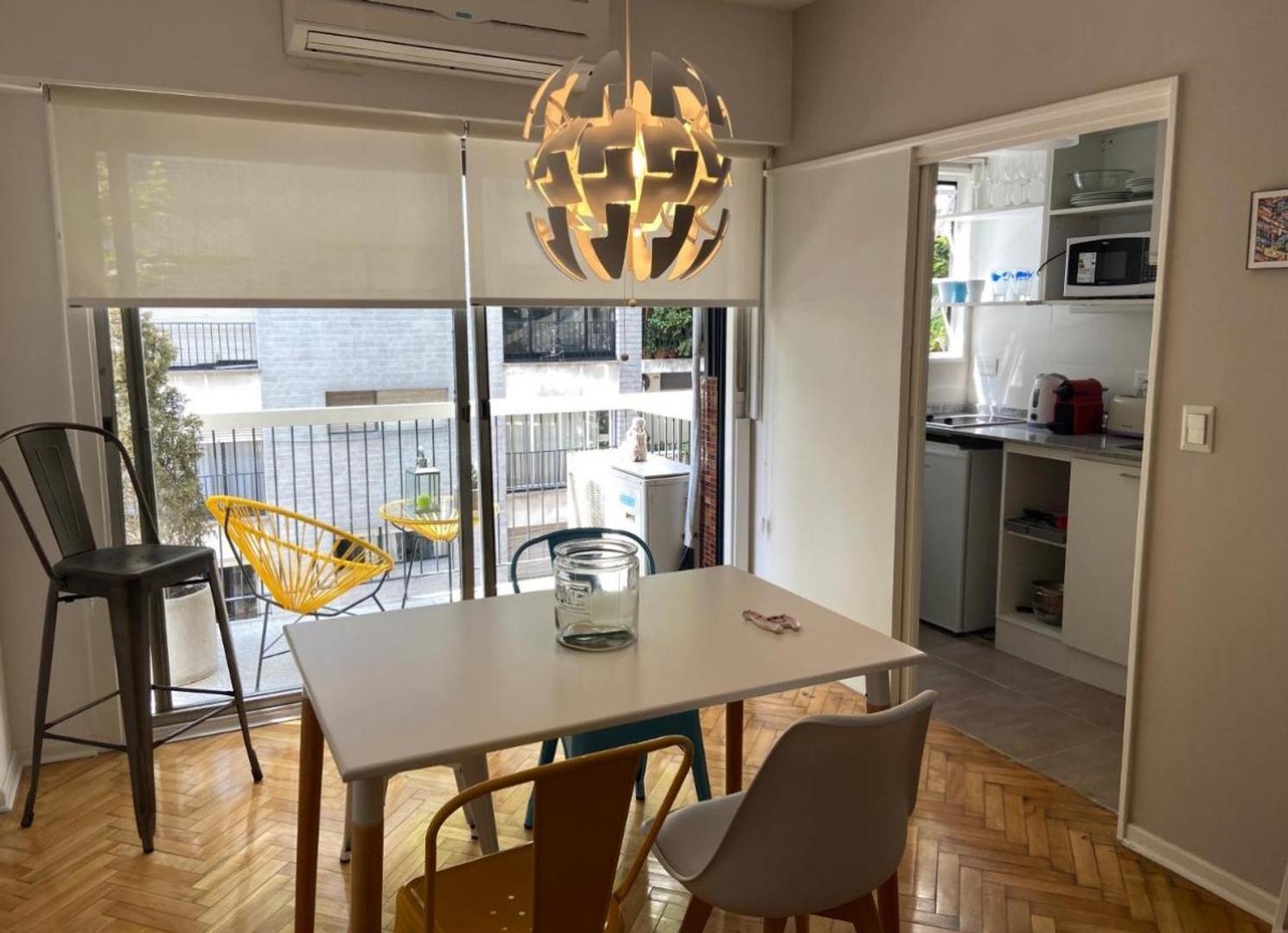 ALQUILER AMOBLADO MONOAMBIENTE BALCON PALERMO