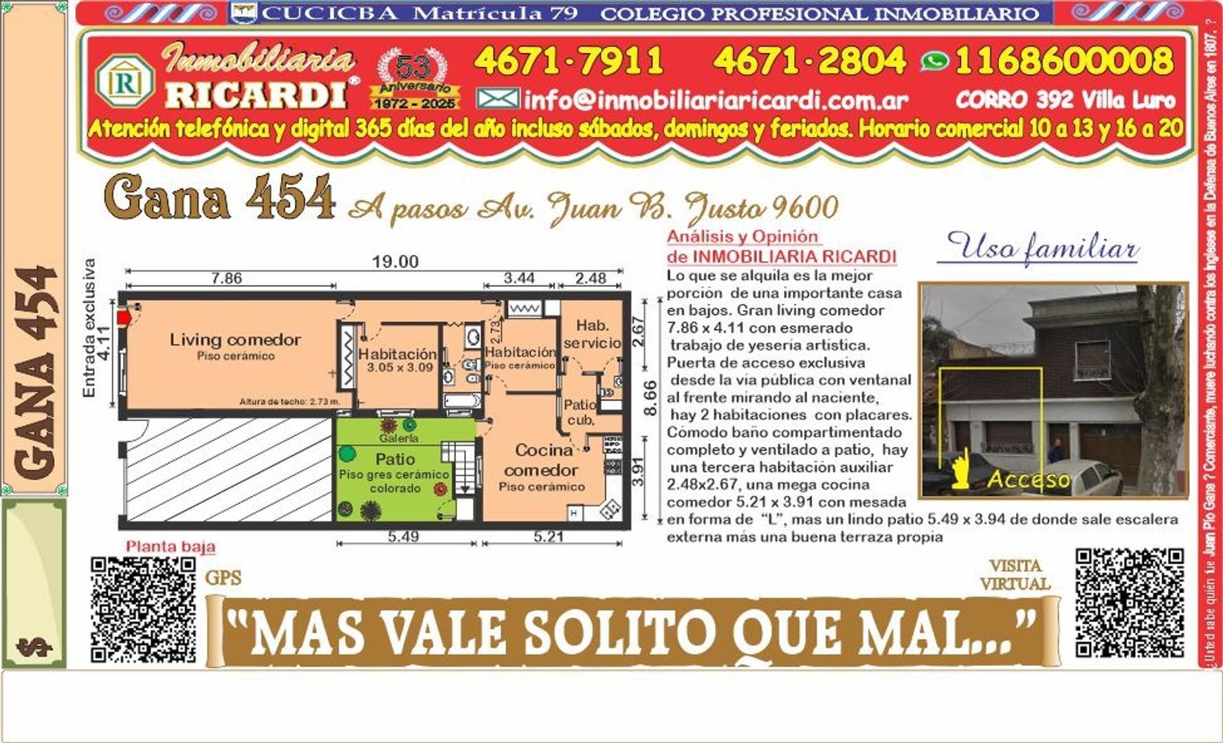 MAS VALE SOLITO QUE MAL -  USO FAMILIAR