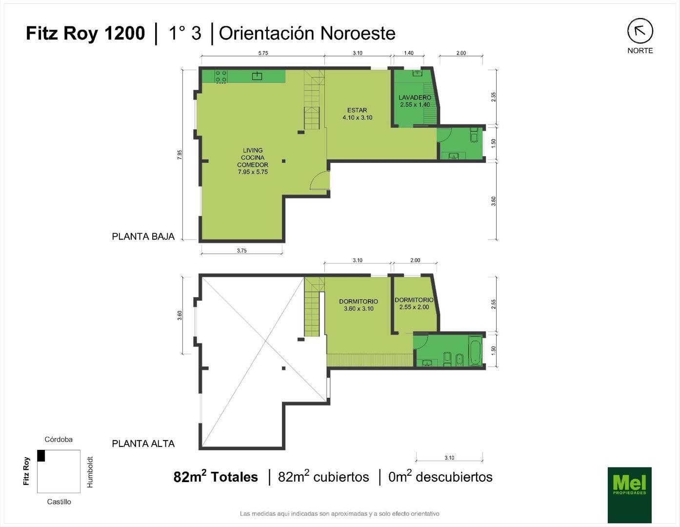 Depto Tipo Casa 3 ambientes con 2 baños