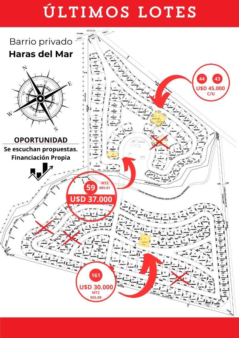 ULTIMOS LOTES DISPONIBLES EN BARRIO PRIVADO HARAS DEL MAR  