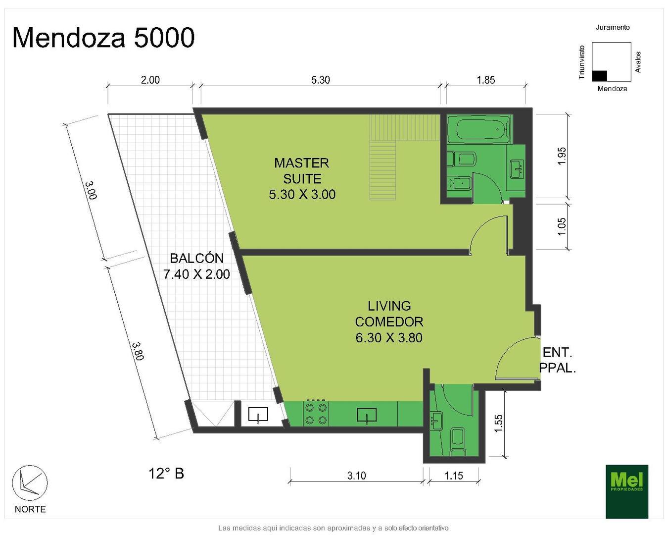 Mendoza 5000, Piso 12