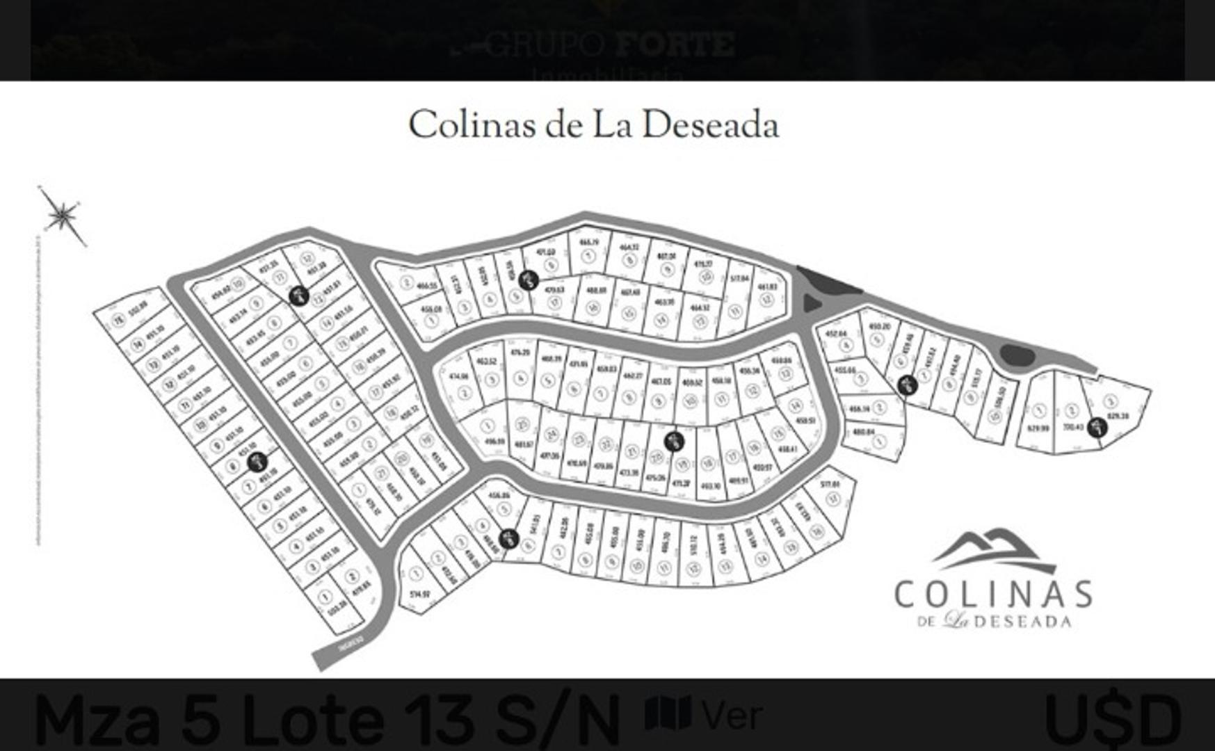 Terreno en Venta en Colinas De La Deseada, USD 47.000