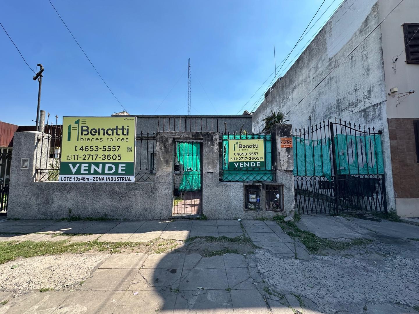 LOTE CON MEJORAS 10X43. ZONA INDUSTRIAL