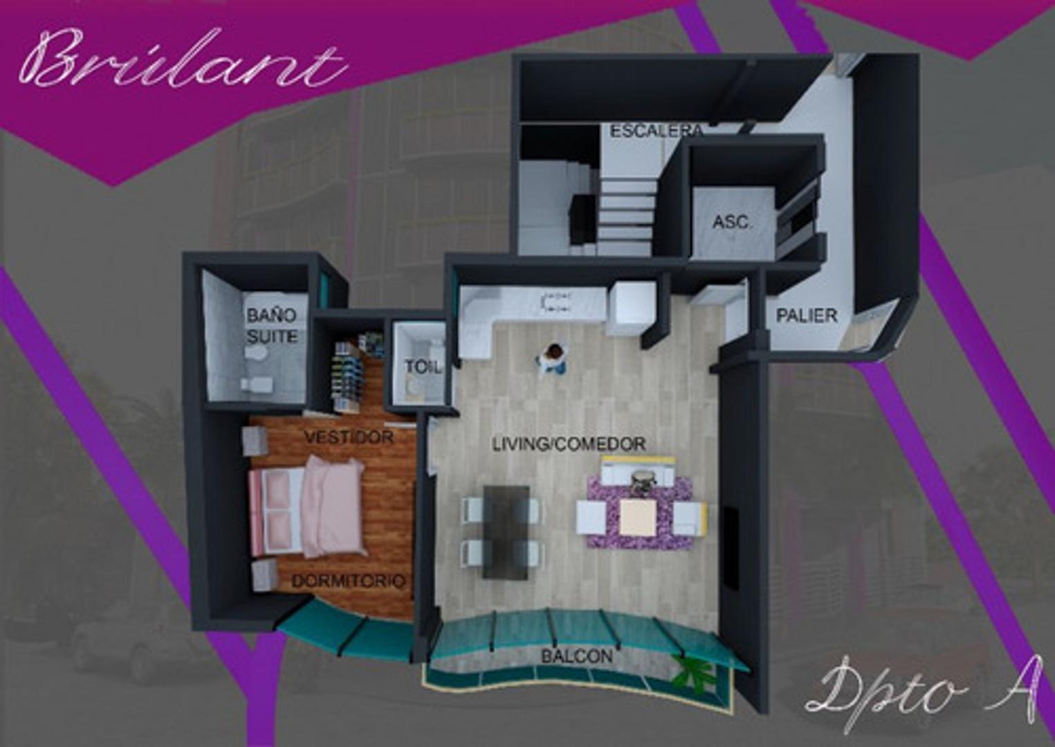 Departamento en Venta de 1 dormitorio