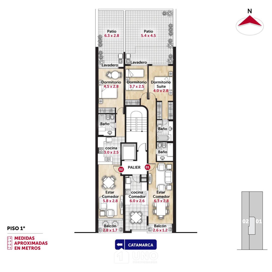 Catamarca 2000, Piso 08