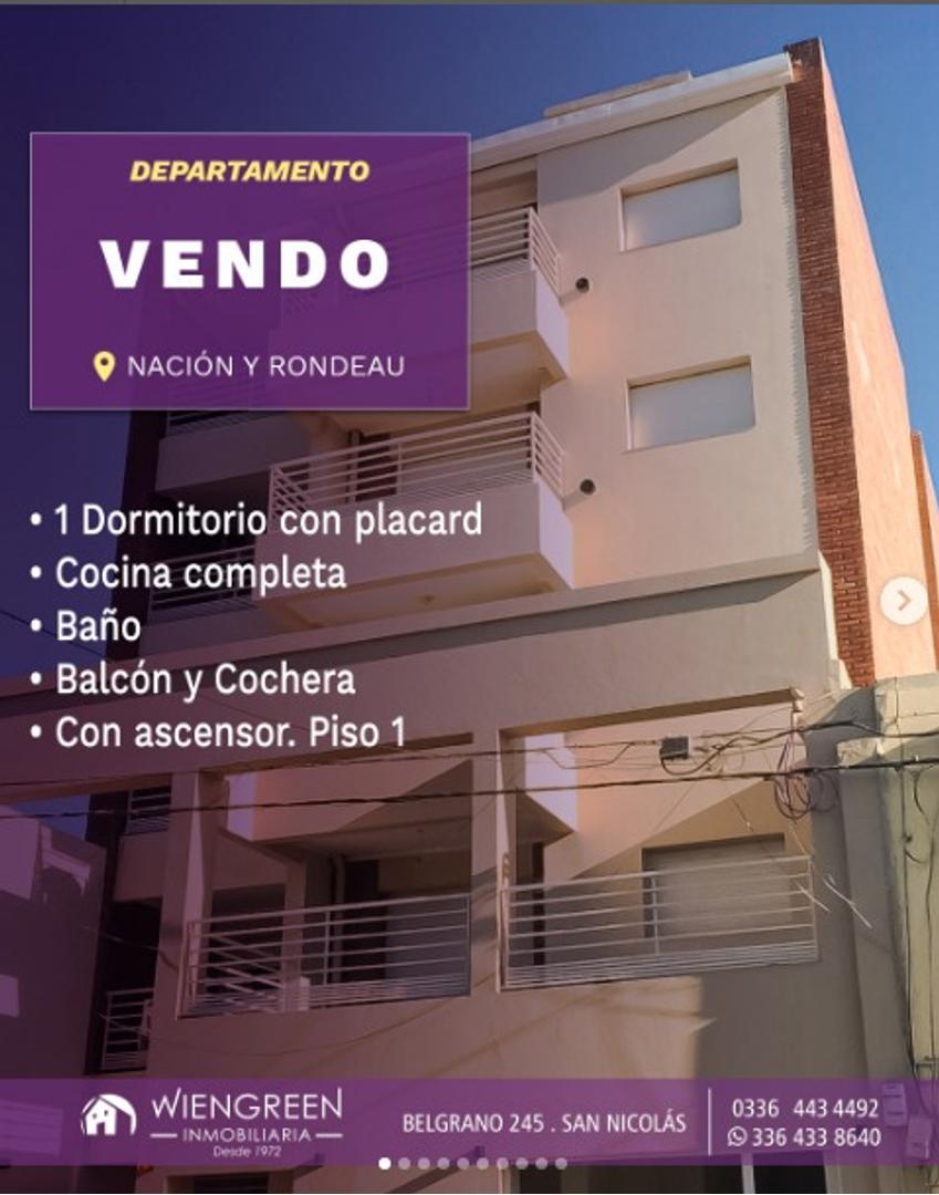 Vendo Dpto de 1 dormitorio con Balcon y Cochera