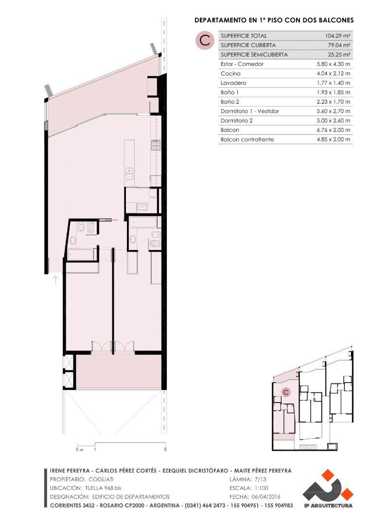 Departamento en Venta de 3 ambientes