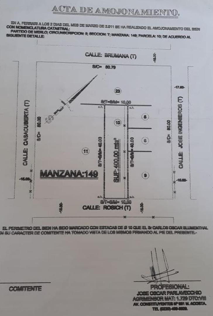 Terreno en Venta de 400,0 m2