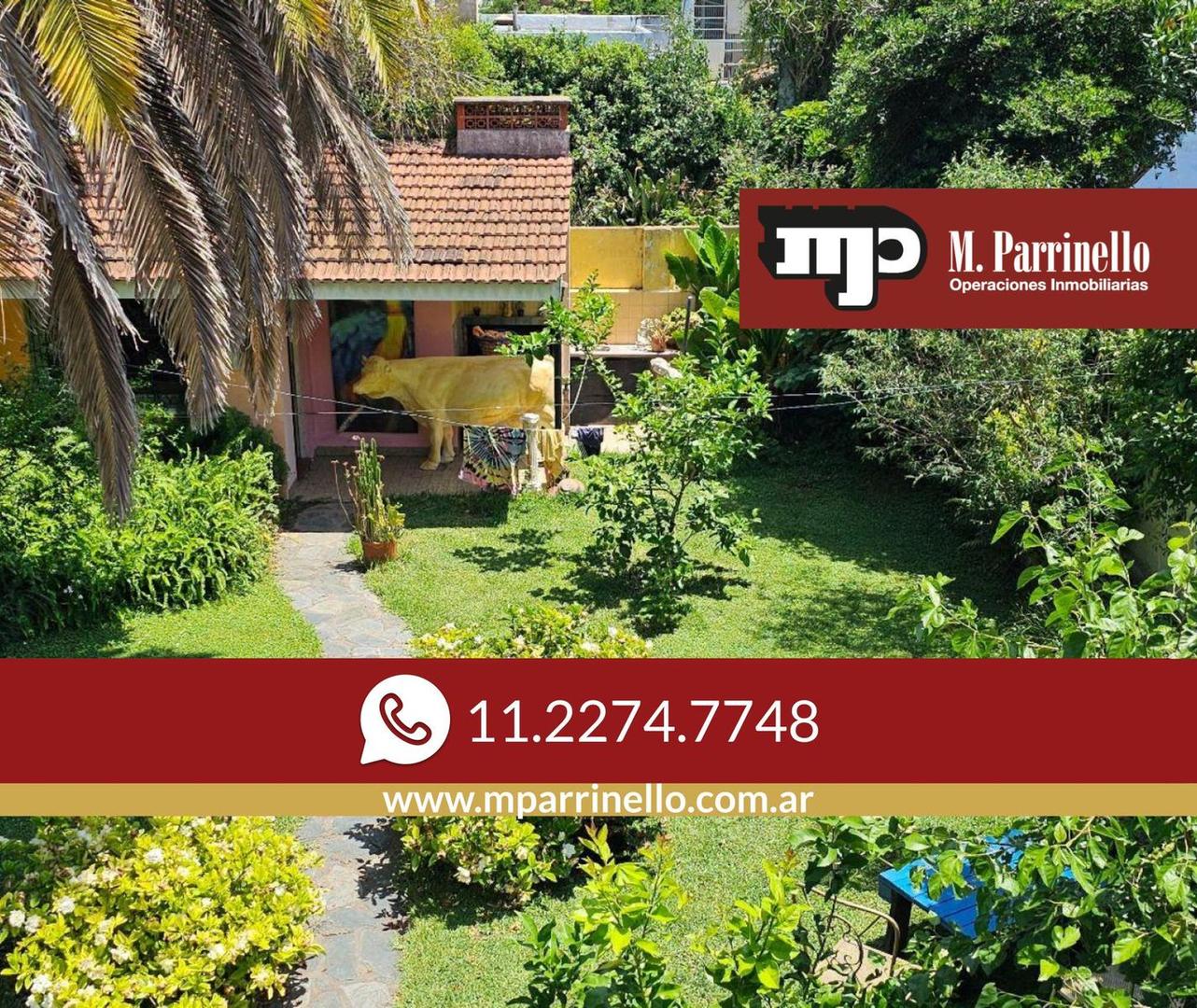 Hermosa casa sobre lote de 10.40x40.50 y espectacular jardín- En Venta